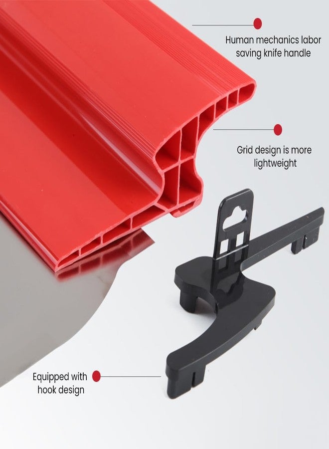 Serplex شفرة تسوية سيربلكس® بطول 60 سم/23.62 بوصة، مجرفة تسوية من الفولاذ المقاوم للصدأ، أداة تنعيم الجدران الجافة، مجرفة تسوية، مجرفة تجصيص للمساحات الكبيرة، أداة بناء لتزيين الجدران - Image 5